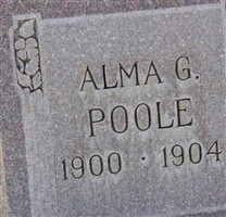 Alma G Poole Alma G Poole