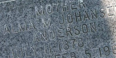 Alma M Johansen Anderson Alma M Johansen Anderson
