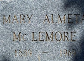 Mary Almeta "Mamie" Daniel McLemore Mary Almeta "Mamie" Daniel McLemore