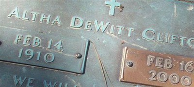 Altha DeWitt Clifton