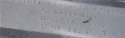 Althea Gertrude Gowen Quarterman Althea Gertrude Gowen Quarterman