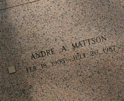 Andre A. Mattson Andre A. Mattson