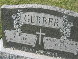 Anna Barbara Yoder Gerber Anna Barbara Yoder Gerber