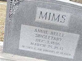 Anna Belle Singletary Mims Anna Belle Singletary Mims