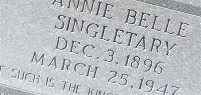 Anna Belle Singletary Mims Anna Belle Singletary Mims