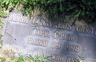 Anna Frances Davalos Carter Anna Frances Davalos Carter