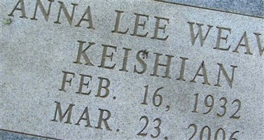 Anna Lee Weaver Keishian Anna Lee Weaver Keishian