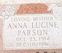 Anna Lucine Parson Anna Lucine Parson