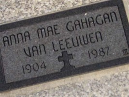 Anna Mae Gahagan VanLeeuwen Anna Mae Gahagan VanLeeuwen