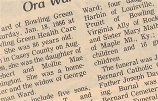 Anna Ora Wethington Ward Anna Ora Wethington Ward