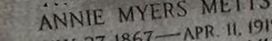 Annie C. Myers Metts Annie C. Myers Metts