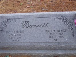 Annie Earline Bonham Barrett Annie Earline Bonham Barrett