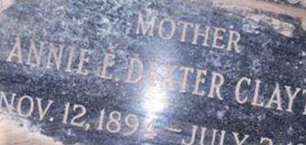 Annie Eliza Dexter Clayton Annie Eliza Dexter Clayton