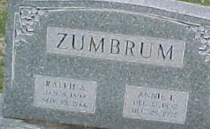 Annie Elizabeth Miller Zumbrum Annie Elizabeth Miller Zumbrum