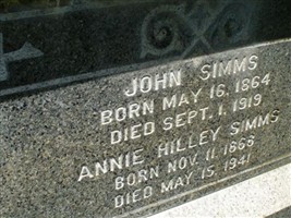 Annie Hilley Simms Annie Hilley Simms