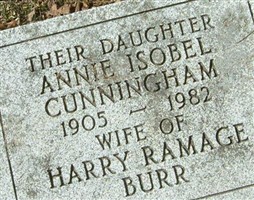 Annie Isobel Cunningham Burr Annie Isobel Cunningham Burr