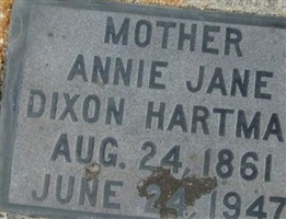Annie Jane Dixon Hartman Annie Jane Dixon Hartman
