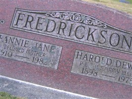 Annie Jane Fredrickson Annie Jane Fredrickson