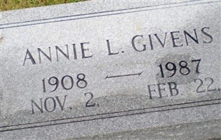 Annie L. Givens Annie L. Givens