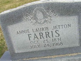 Annie Laurie Jetton Farris Annie Laurie Jetton Farris