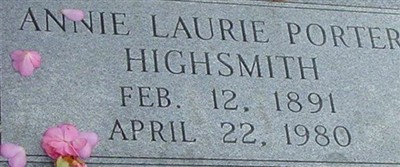 Annie Laurie Porter Highsmith