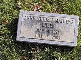 Annie Loudell ""Dell"" Mathews Cheek