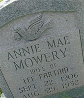 Annie Mae Mowery Partain Annie Mae Mowery Partain