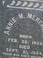 Annie Mary Myer Merchant