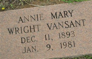 Annie Mary Wright Vansant