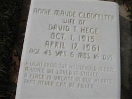Annie Maude Clodfelter Hege