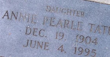 Annie Pearle Tatum Annie Pearle Tatum
