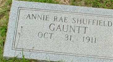 Annie Rae Shuffield Gauntt Annie Rae Shuffield Gauntt