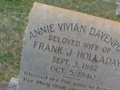 Annie Vivian Davenport Holladay Annie Vivian Davenport Holladay