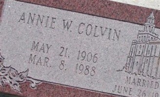 Annie W Colvin Annie W Colvin
