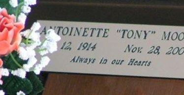 Antionette M "Tony" Daane Moore Antionette M "Tony" Daane Moore