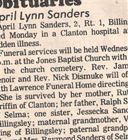 April Lynn Sanders April Lynn Sanders