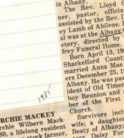 Archie Wilbern Mackey