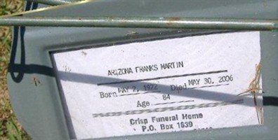 Arizona Franks Martin Arizona Franks Martin