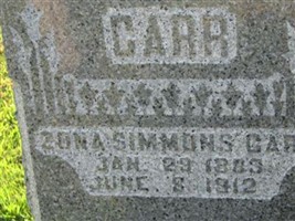 Arizona Lee 'Zona' Simmons Carr Arizona Lee 'Zona' Simmons Carr