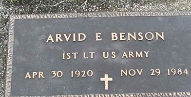 Arvid E Benson Arvid E Benson