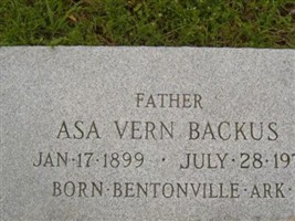 Asa Vern Backus Asa Vern Backus