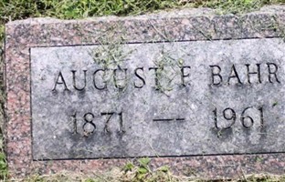 August F Bahr August F Bahr