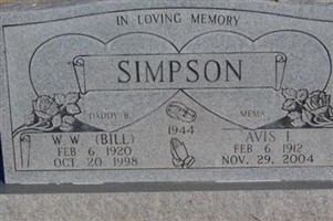 Avis Irene Hawkins Simpson Avis Irene Hawkins Simpson