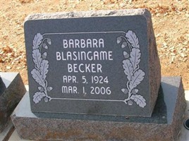 Barbara Blasingame Becker
