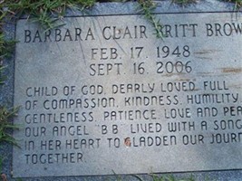 Barbara Clair Britt Brown Barbara Clair Britt Brown