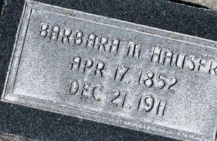 Barbara Marguerite Hutt (Hatt) Hauser