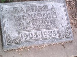 Barbara McKibbin Hanson Barbara McKibbin Hanson