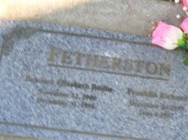 Beatrice Elizabeth Bodin Fetherston Beatrice Elizabeth Bodin Fetherston