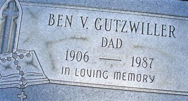 Ben V. Gutzwiller Ben V. Gutzwiller