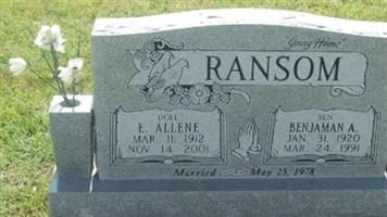 Benjaman A. "BEN" Ransom Benjaman A. "BEN" Ransom